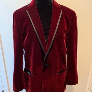 MENS ALAN FLUSSER VELVET COCKTAIL TUXEDO JACKET